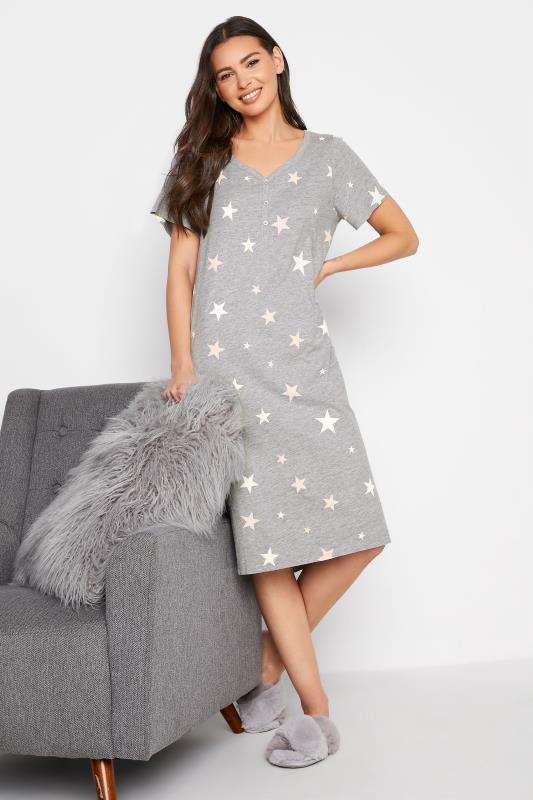 Tall  LTS Grey Star Print Nightdress