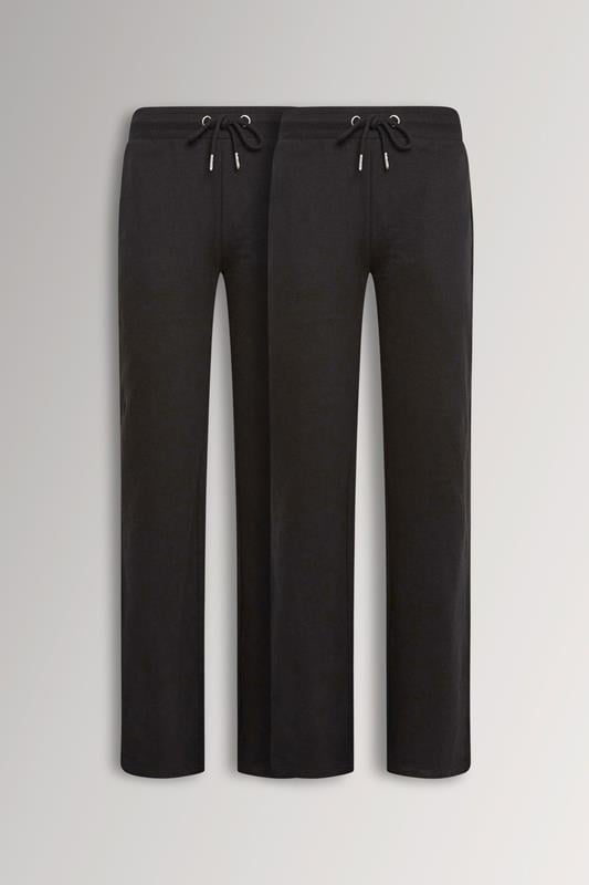  LTS Tall 2 PACK Black Basic Wide Leg Joggers