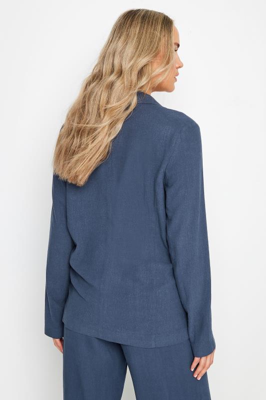 LTS Tall Women's Navy Blue Linen Blazer | Long Tall Sally 3