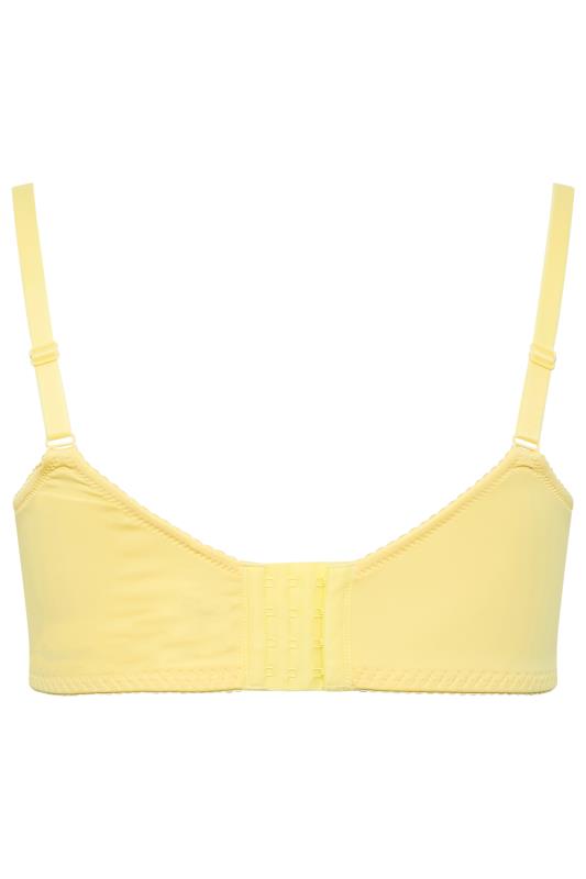 YOURS Plus Size Yellow Stretch Lace Non-Padded Underwired Balcony Bra | Yours Clothing  5