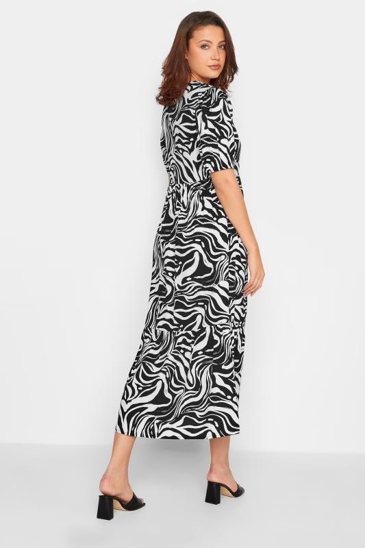 LTS Tall Women's Black Marble Print Midi Dress | Long Tall Sally 3