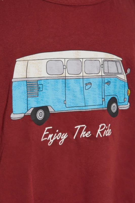BadRhino Big & Tall Burgundy Red Camper 'Enjoy The Ride' Print Vest | BadRhino 2