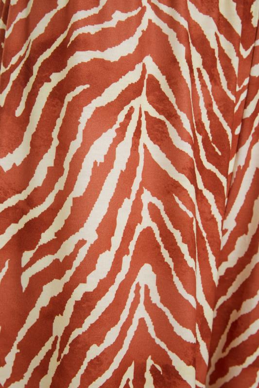 LTS Tall Rust Orange Zebra Print Wide Leg Culottes 7