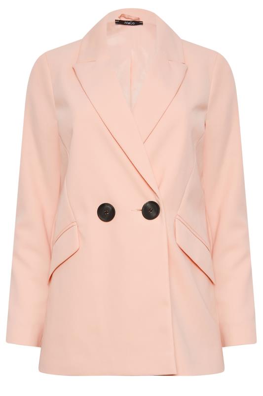 M&Co Pink Tailored Button Blazer | M&Co 7