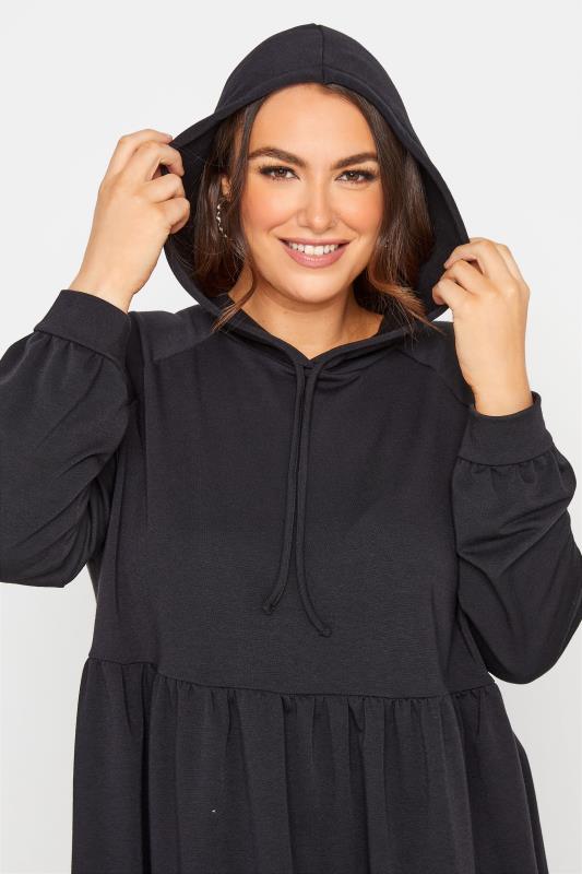 Plus Size LIMITED COLLECTION Black Peplum Hoodie | Yours Clothing 4