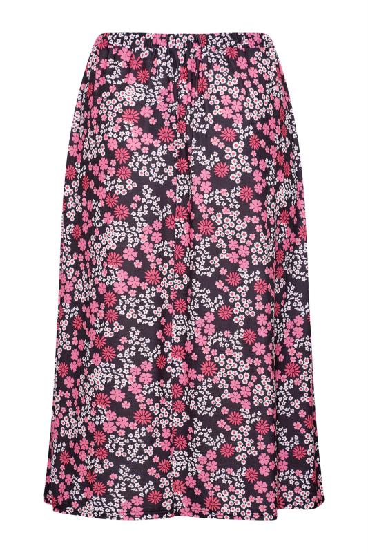 LIMITED COLLECTION Plus Size Pink Floral Midaxi Skirt | Yours Clothing 6