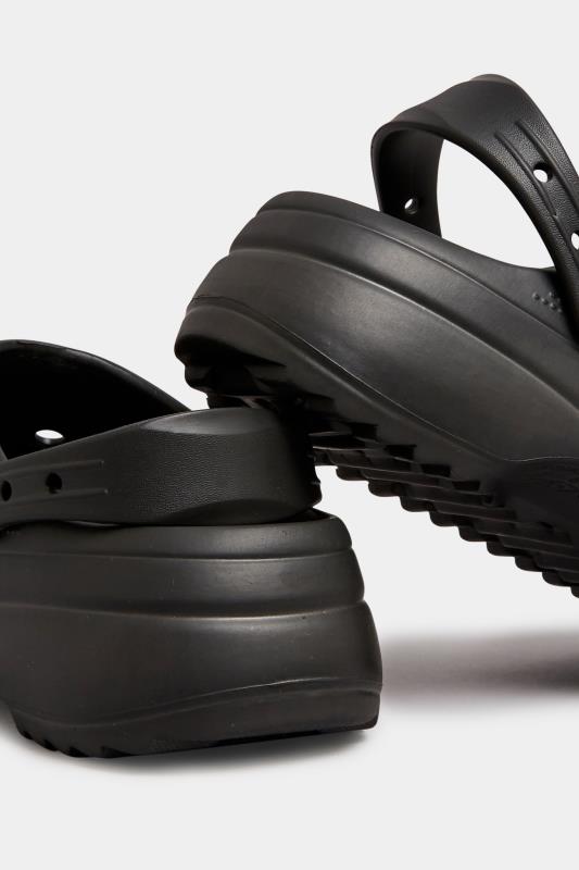PixieGirl Black Platform Clog Sandal In Standard Fit | PixieGirl 6
