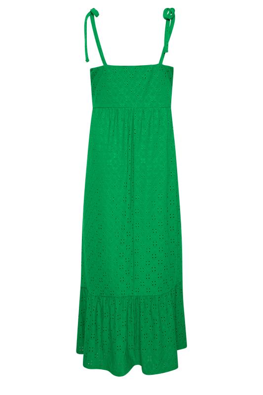 YOURS Curve Plus Size Green Broderie Anglaise Maxi Dress | Yours Clothing  7