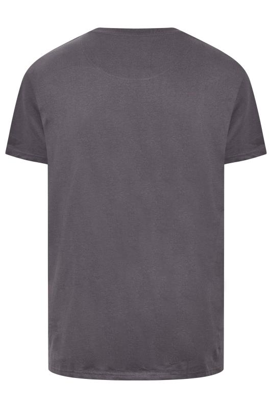 KAM Big & Tall 2 PACK Navy Blue & Grey Athletic Graphic Print T-Shirts 5