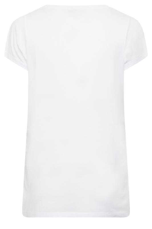 YOURS Plus Size White Essential T-Shirt | Yours Clothing 7