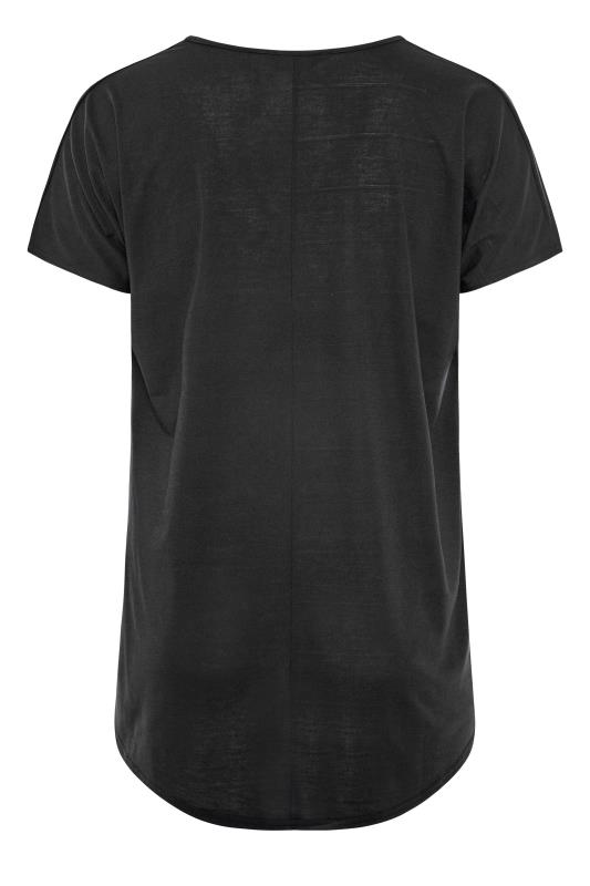 Curve Black Laser Cut Eagle Print T-Shirt 7