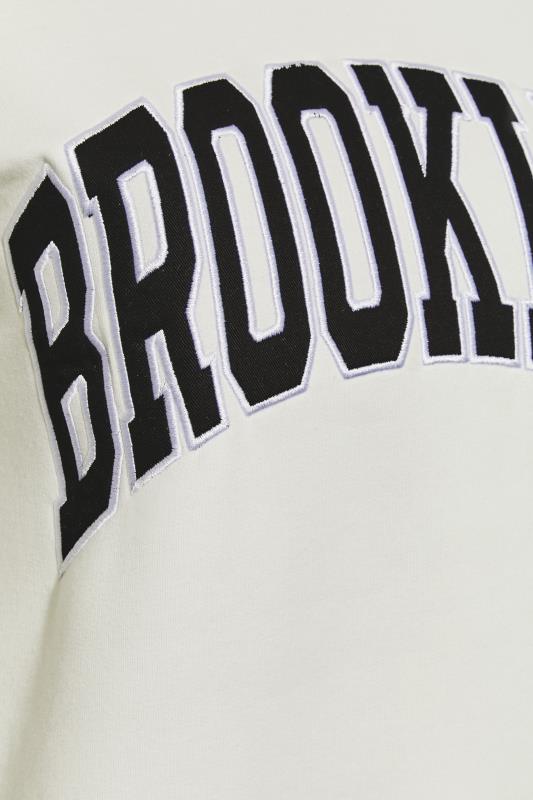 Plus Size White 'Brooklyn' Slogan Sweatshirt | Yours Clothing 4