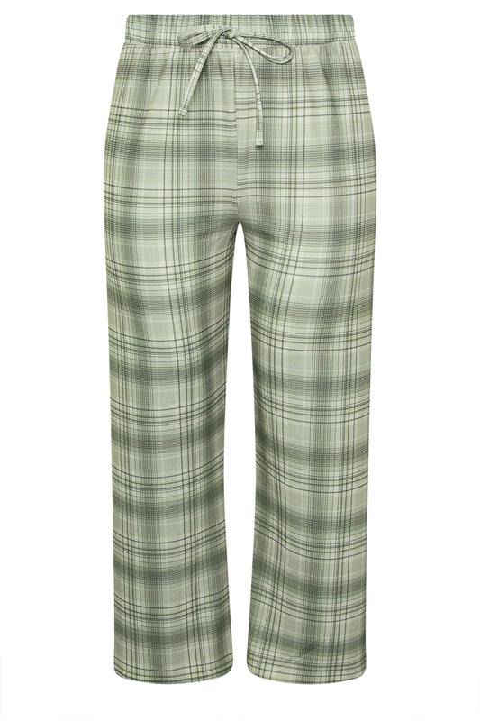 LIMITED COLLECTION Plus Size Grey Check Wide Leg Trousers | Yours Clothing 5