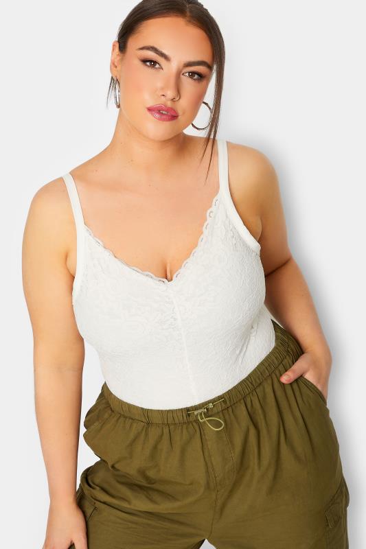 Plus Size LIMITED COLLECTION White Lace Bodysuit | Yours Clothing 4