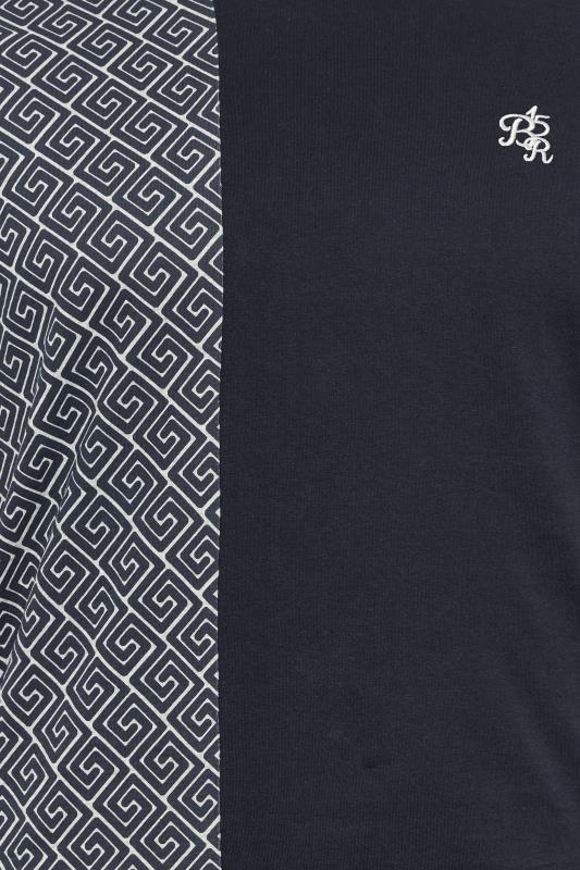 BadRhino Big & Tall Navy Blue & Grey Aztec Print Short Sleeve T-Shirt | BadRhino 2