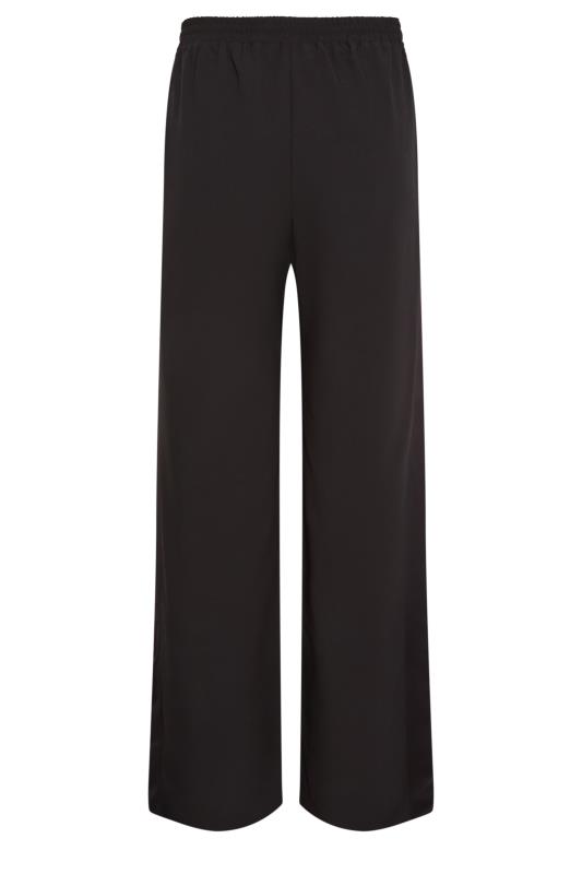 LTS Tall Black Wide Leg Tuxedo Trousers | Long Tall Sally  6