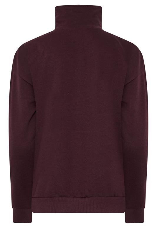 PixieGirl Petite Women's Dark Red Embroidered '22' Slogan Funnel Neck Sweatshirt | PixieGirl  2
