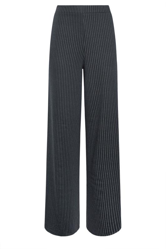 LTS Tall Women's Navy Blue Pinstripe Wide Leg Trousers | Long Tall Sally  5