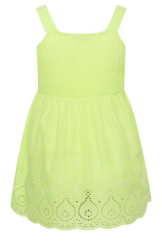 YOURS Plus Size Lime Green Broderie Anglaise Vest Top | Yours Clothing 7