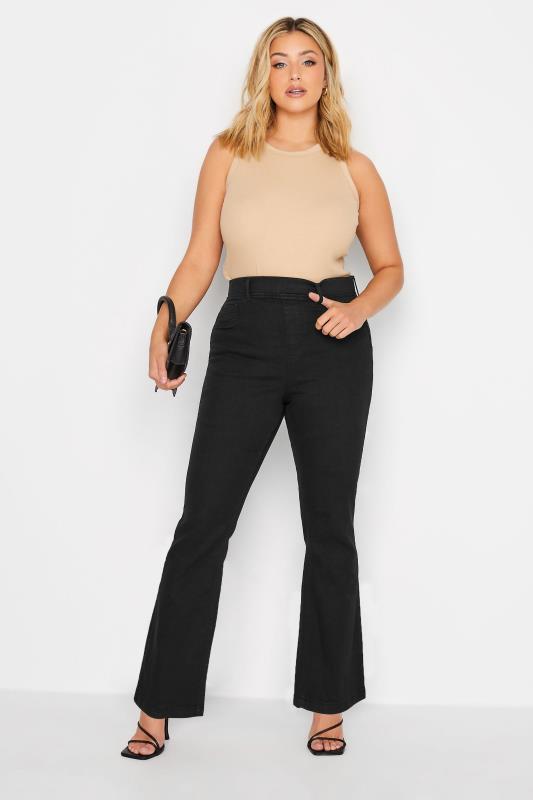 Plus Size Black Pull-On HANNAH Bootcut Jeggings | Yours Clothing 5