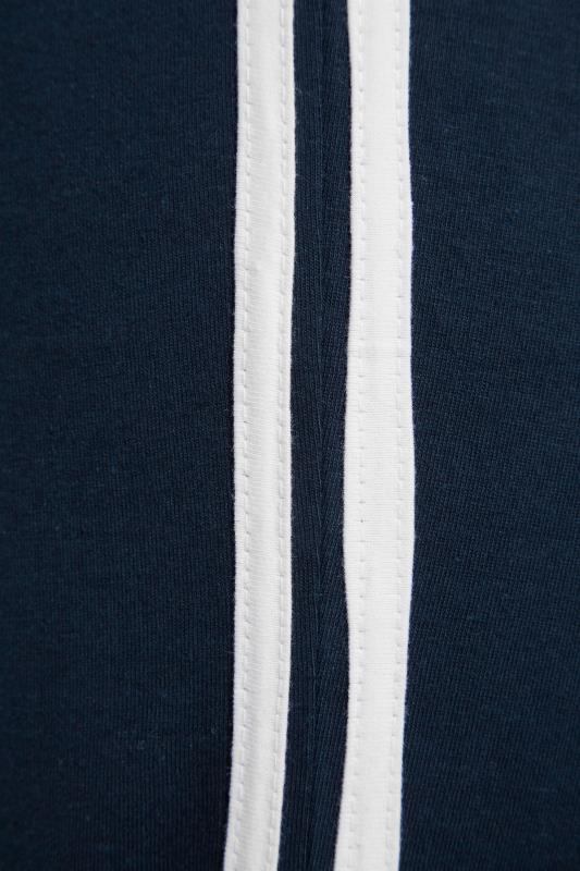 Curve Navy Blue Side Stripe Cropped Joggers 3