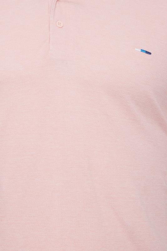 BadRhino Big & Tall Light Pink Birdseye Polo Shirt | BadRhino 2
