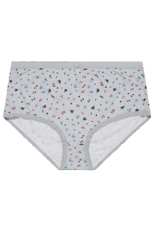 YOURS 5 PACK Light Pink Butterfly Print Full Briefs | Yours Clothing  8