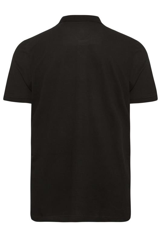 BadRhino Big & Tall Black Essential Polo Shirt 4