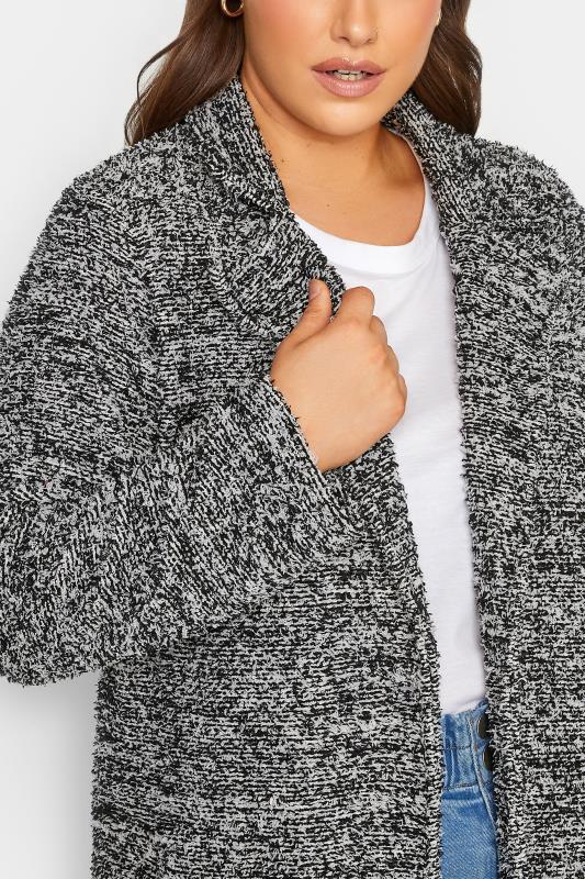 YOURS LUXURY Plus Size Black Textured Faux Fur Jacket | Yours Clothing 5