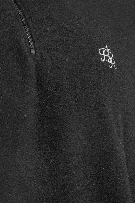 BadRhino Big & Tall Black BR15 Quarter Zip Fleece Sweatshirt 2
