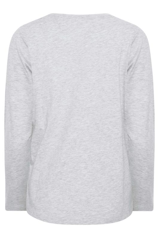 Petite Grey Marl Long Sleeve T-Shirt | PixieGirl 6