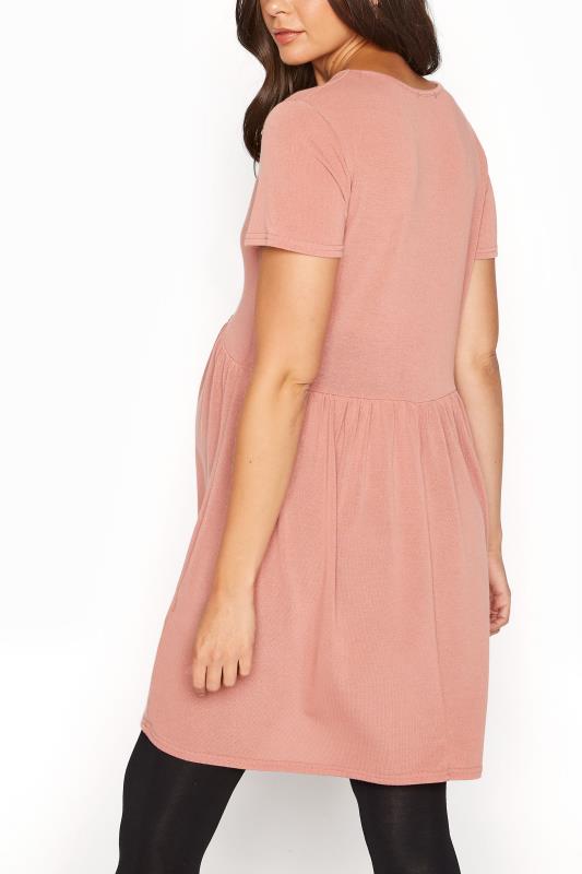 LTS Tall Maternity Pink Peplum Dress_C.jpg
