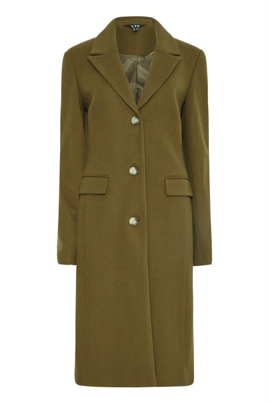 LTS Tall Women's Khaki Green Midi Formal Coat | Long Tall Sally 6