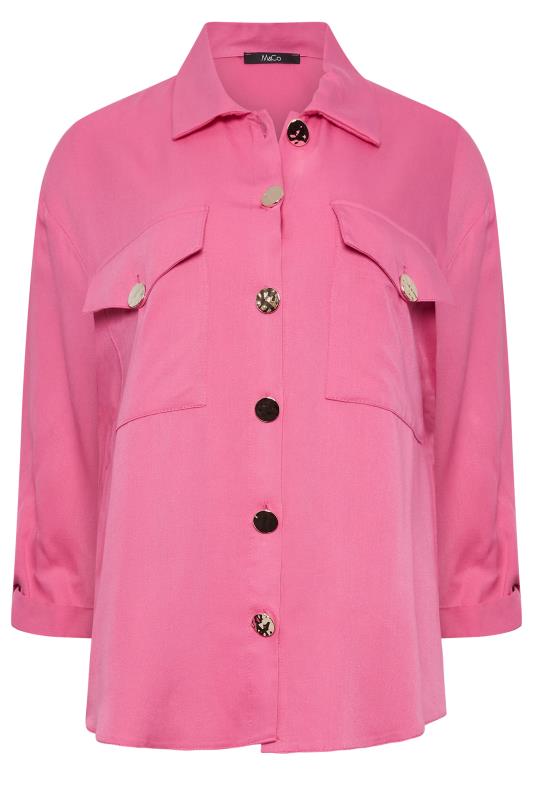 M&Co Pink Statement Button Shirt | M&Co 6
