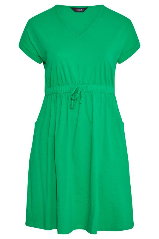 Curve Apple Green Cotton T-Shirt Dress 6