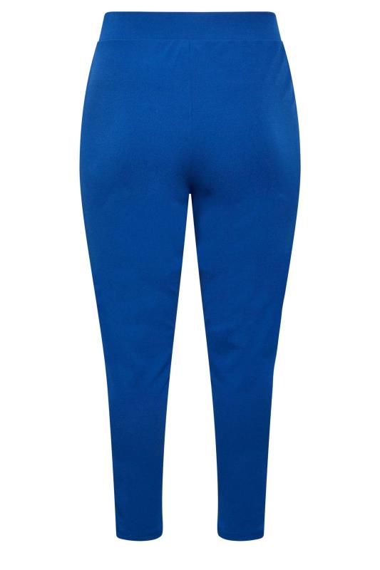 Plus Size Cobalt Blue Stretch Tapered Trousers | Yours Clothing 5