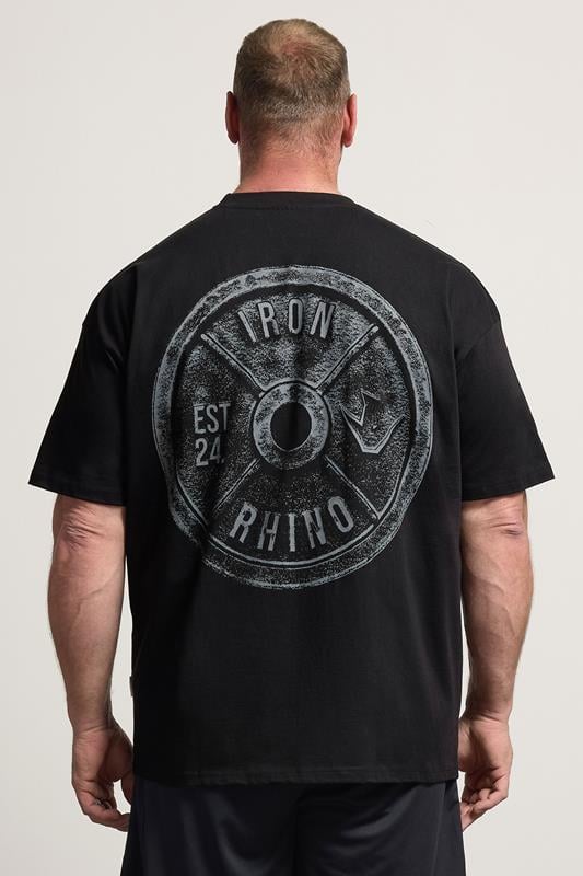 IronRhino Big & Tall Black Weight Plate T-Shirt | BadRhino 2