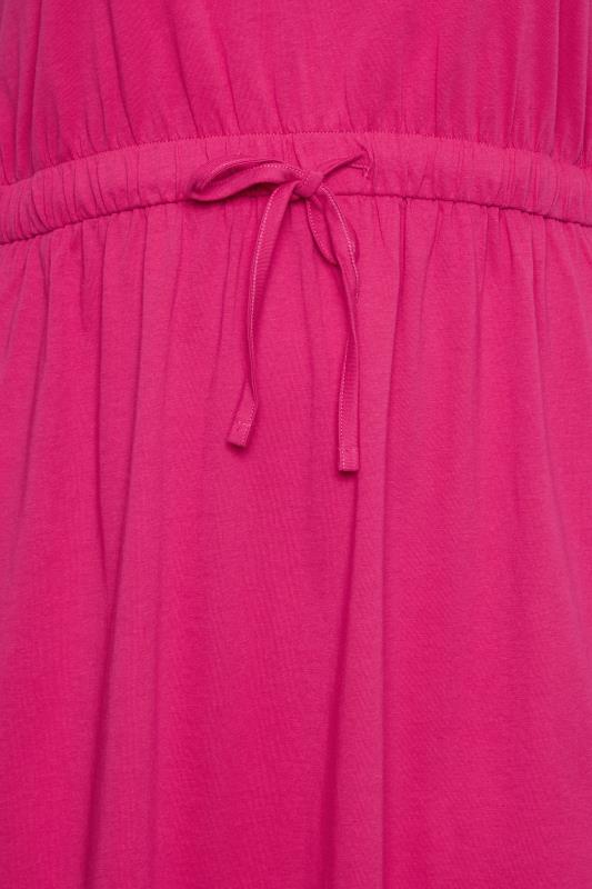 YOURS Plus Size Pink Tie Waist Mini Dress | Yours Clothing  6