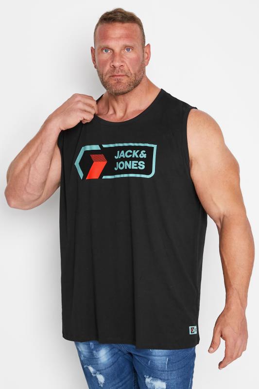 JACK & JONES Big & Tall Black Logo Vest 1