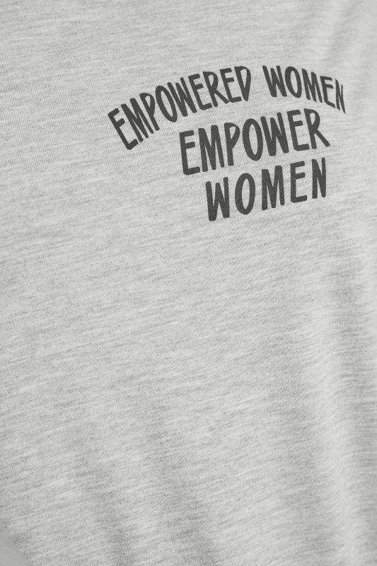LTS Tall Grey 'Empowered Women' Slogan T-Shirt_S.jpg