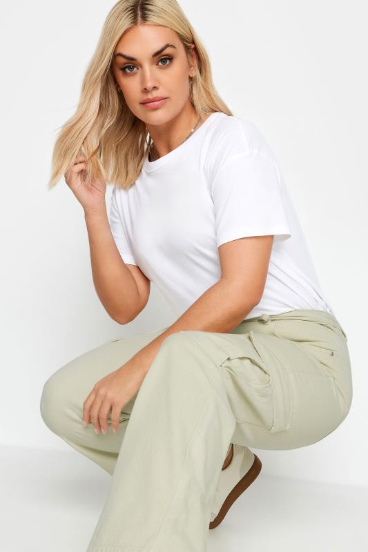 Plus Size Stone Brown Cargo Jeans | Yours Clothing 4