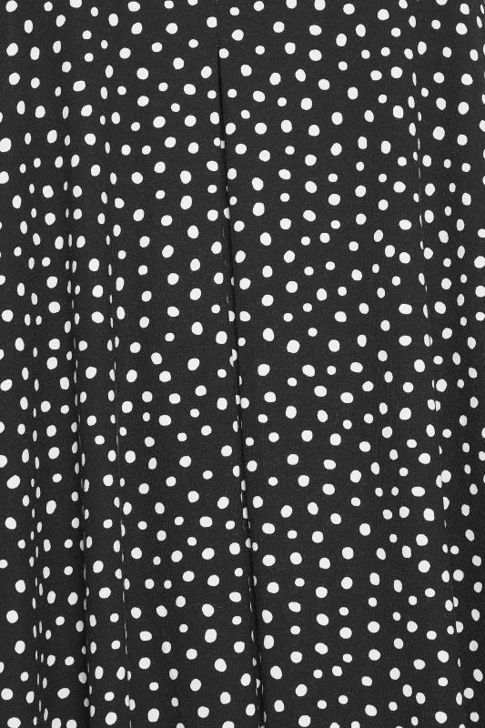 YOURS Curve Plus Size Black Spot Print Mini Dress | Yours Clothing  5