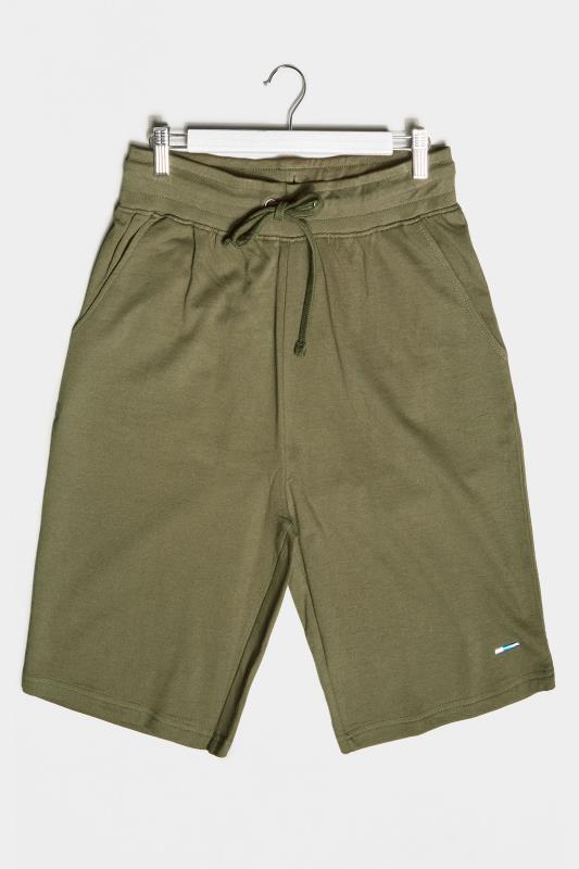 BadRhino Big & Tall Khaki Green Essential Jogger Shorts_F.jpg