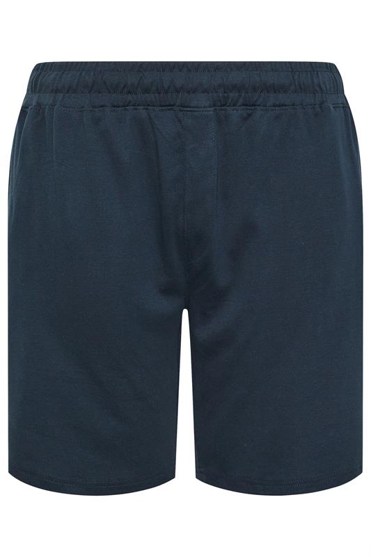 D555 Big & Tall Navy Blue Elasticated Waist Shorts | BadRhino 2