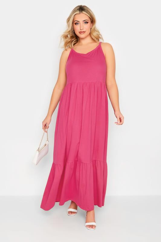 YOURS Plus Size Pink Maxi Sundress | Yours Clothing 2