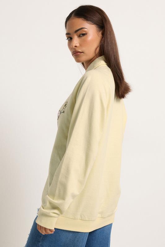 PixieGirl Petite Women's Yellow Cotton Snoopy Embroidered Sweatshirt | PixieGirl 2