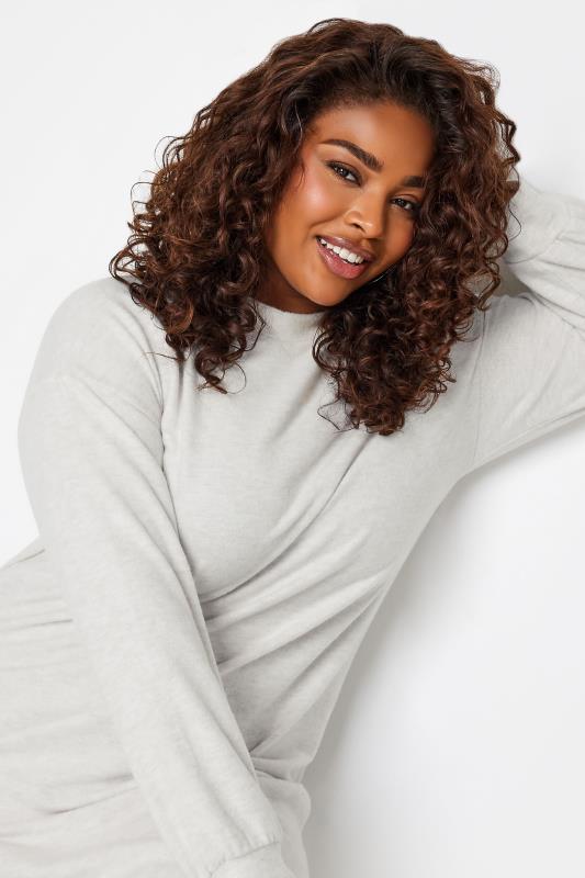 YOURS Plus Size White Soft Touch Jumper Dress | Yours Clothing 5