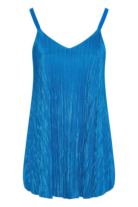 Yours London Curve Camisole Top Mit Swing Plissee In Blau Yours Clothing