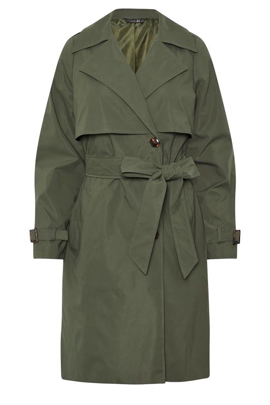 PixieGirl Petite Women's Khaki Green Trench Coat | PixieGirl 5