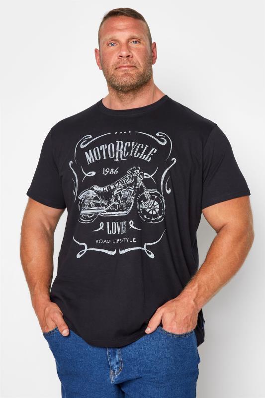 Großen Größen  BadRhino Black 'Motorcycle Lover' T-Shirt